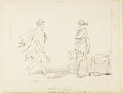 マーキュリーとカリプソ 作： John Flaxman