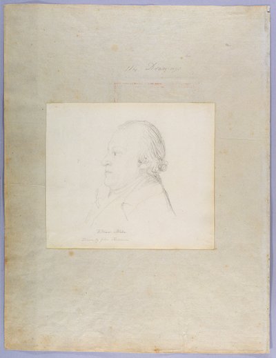 ウィリアムブレイクの肖像、c.1804（グラファイト） 作： John Flaxman