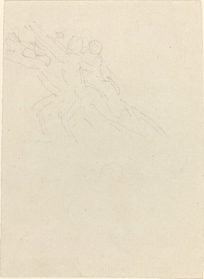 腕を上げて走る人物 作： John Flaxman