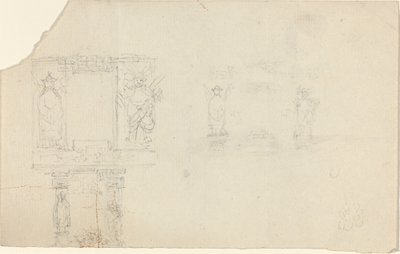 アジアンドレスの人物による構成（「The Casket」のイラスト？） 作： John Flaxman