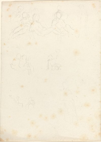 着座像とリクライニング像の研究 作： John Flaxman