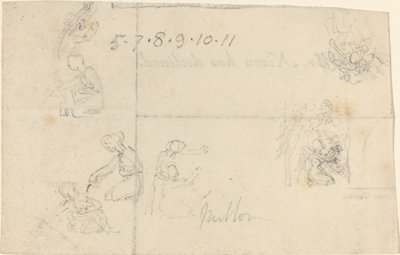 女性のひざまずく研究 作： John Flaxman
