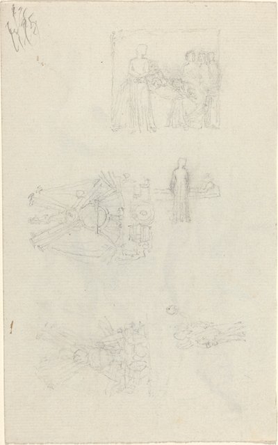 バッキンガム宮殿のファサードの病床と装飾の研究 [前後] 作： John Flaxman