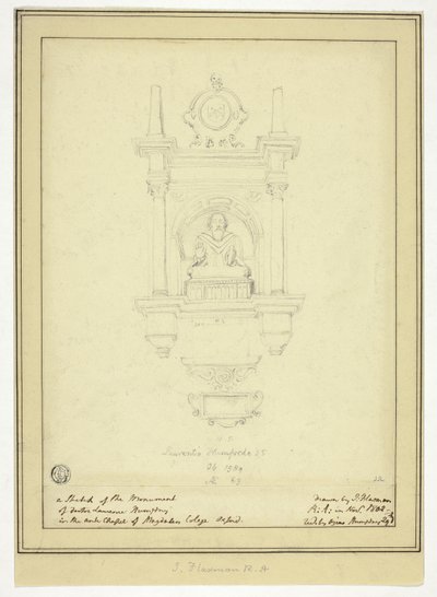 ローレンス・ハンフリー博士の記念碑 作： John Flaxman