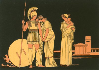ヘクターとアンドロマケの出会い 作： John Flaxman