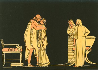 ユリシーズとペネロペの出会い 作： John Flaxman