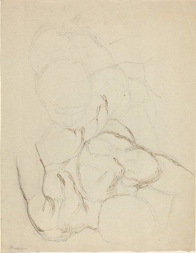 上から見た 2 つの男性ヌード 作： John Flaxman
