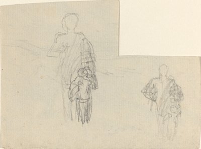 立像と子供に関する二つの研究 作： John Flaxman