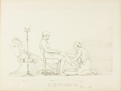 ユリシーズ、ペネロペ、エウリクレア 作： John Flaxman