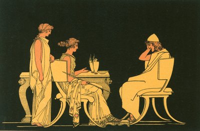 Circeのテーブルでユリシーズ 作： John Flaxman