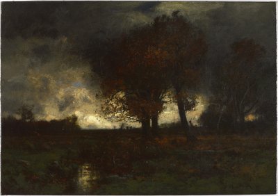 嵐の日、1887 作： John Francis Murphy