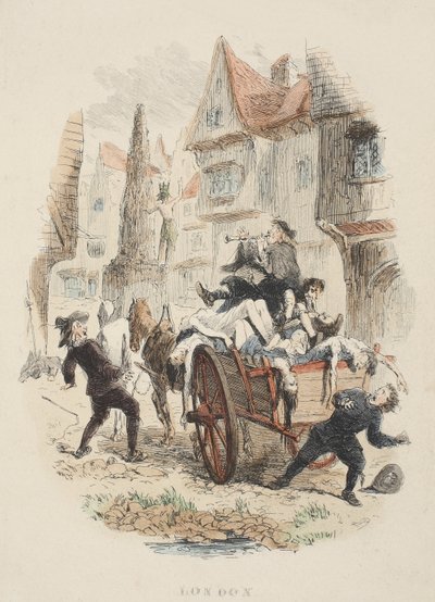 ウィリアム・ハリソン・エインズワースによるパブ、オールド・セント・ポールズのタイトルページ。 1855（手書きの彫刻） 作： John Franklin