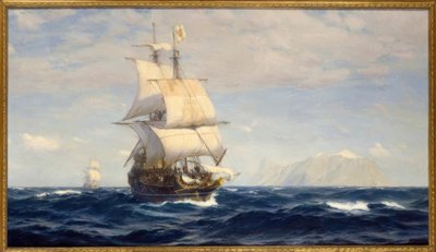 ジョン・フレイザー：海峡のマゼラン-絵画 作： John Fraser