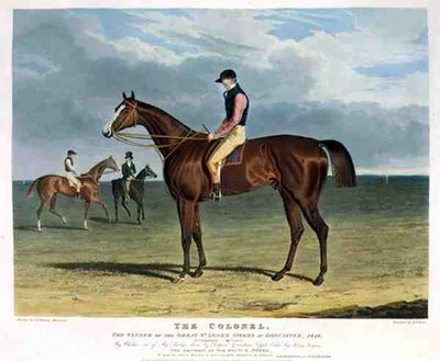 ドンカスターのセントレガーステークスを制した「The Colonel」。 作： John Frederick Herring Snr