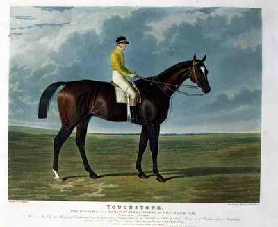 ドンカスターの偉大なセントレガーステークスを制した「タッチストーン」。 作： John Frederick Herring Snr