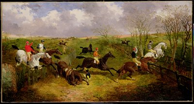 A Steeplechase（油彩・キャンバス 作： John Frederick Herring Jnr