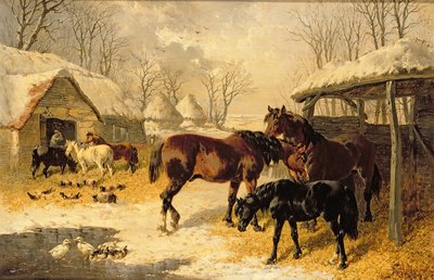 冬の農場 作： John Frederick Herring Junior