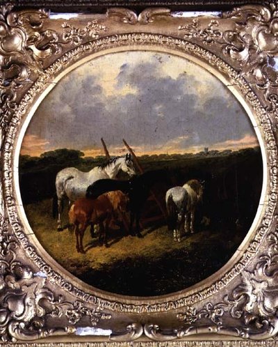 草原の中のローラーによる馬 作： John Frederick Herring Jnr