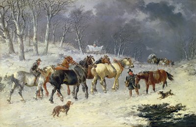 雪の中で馬 作： John Frederick Herring Junior
