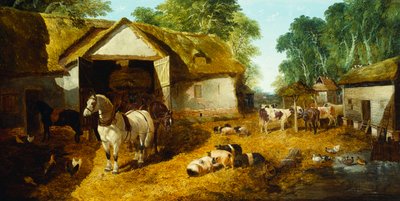 Meopham Farmyard、1857 作： John Frederick Herring Junior