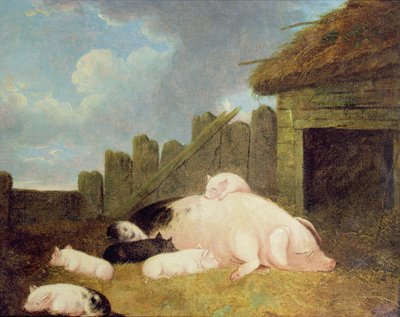 豚の子豚で種をまく 作： John Frederick Herring Junior