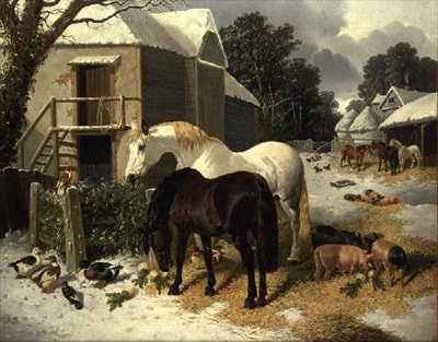 冬のファームヤード 作： John Frederick Herring Jnr