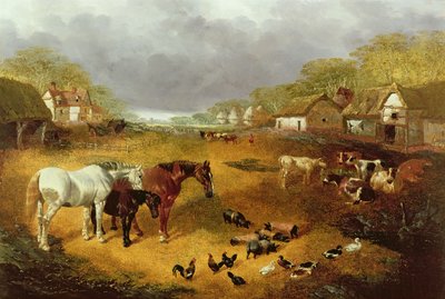 19世紀の春の農場 作： John Frederick Herring Senior
