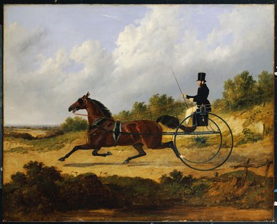 「自信」、花婿によって動かされるギグを描く、1842 作： John Frederick Herring Senior