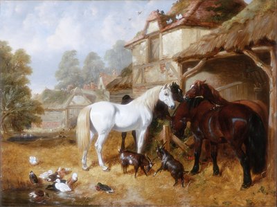 農場の馬 作： John Frederick Herring Senior