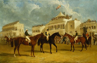 1845年、アスコットでロシア皇帝杯の準備を始める 作： John Frederick Herring Senior