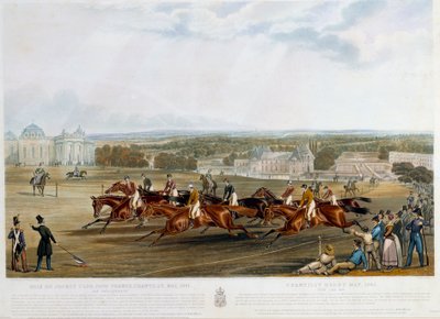 1841年のシャンティイのジョッキークラブ賞 ジョン・フレデリック・ヘリング(1795-1865) (ec.engl.)によるプリント 1841年 コレクション・プライヴェート 作： John Frederick Herring Senior