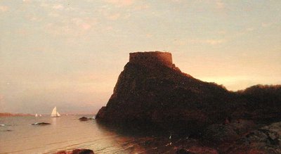 ロードアイランド州、フォート・ダンプリング 作： John Frederick Kensett