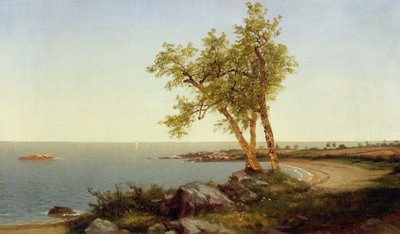 夏の海岸線（油彩・キャンバス） 作： John Frederick Kensett