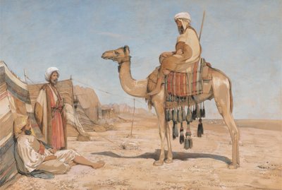 ベドウィンの野営地。 または、ベドウィンのアラブ人 作： John Frederick Lewis
