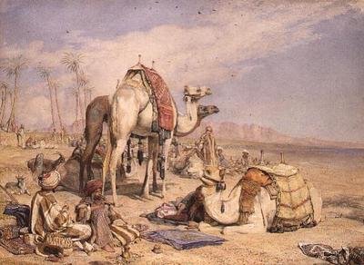 砂漠での停泊 作： John Frederick Lewis