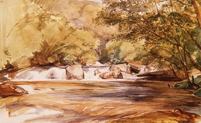 プールとスコットランドの川 作： John Frederick Lewis