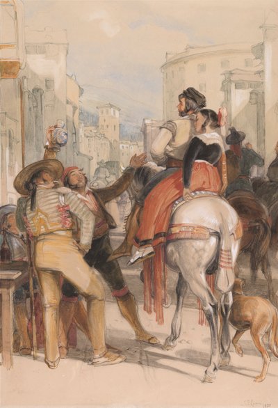 闘牛の日のグラナダの街並み 作： John Frederick Lewis