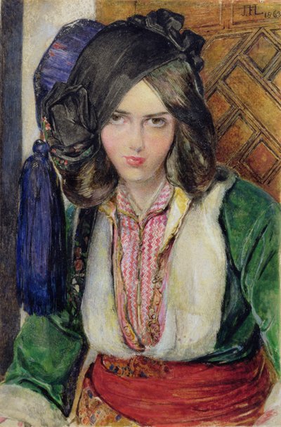 トルコの少女、1863（WC） 作： John Frederick Lewis
