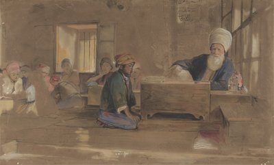 アラブの学校、1841-51年 作： John Frederick Lewis