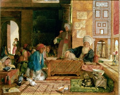 カイロの学校の内部（22700と43799も参照） 作： John Frederick Lewis