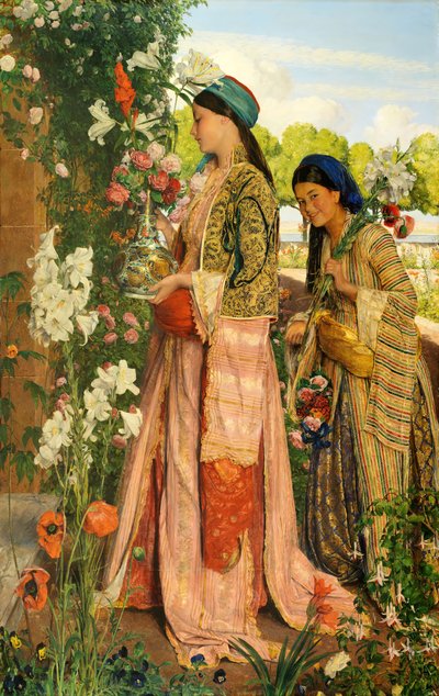 Lilium auratum, 1871年。 作： John Frederick Lewis