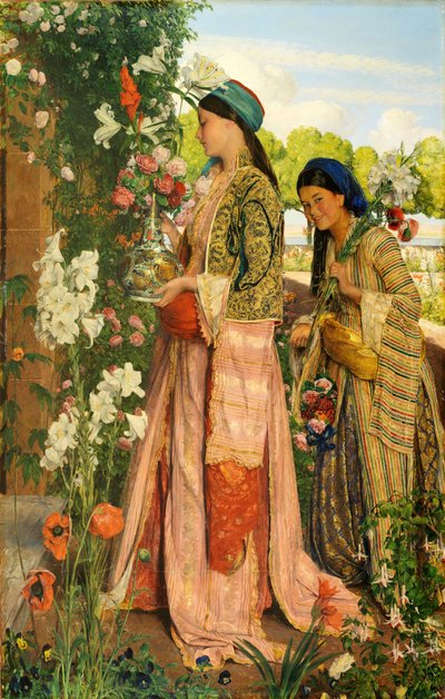 金色のユリ、1871 作： John Frederick Lewis