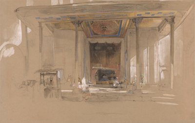 グレート モスクの正面玄関 (ウル カミ) ブルサ、トルコ、 作： John Frederick Lewis