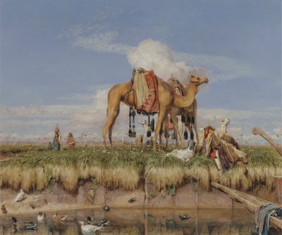 On the Banks of the Nile, Upper Egypt [1876, Royal Academy of Arts, London, exhibition catalogue]   1433762   ja       japanese Successfully Translated  Original: Grey Arabian stallion, the property of Sir Watkin Williams-Wynn Translat: Grey Arabian stalli 作： John Frederick Lewis
