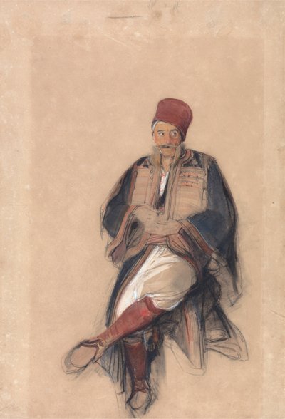 座っているトルコ人 作： John Frederick Lewis