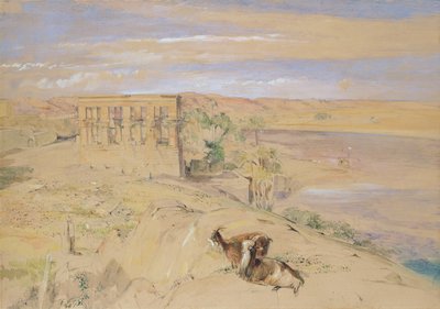 フィラエの王室寺院、1850（wc） 作： John Frederick Lewis