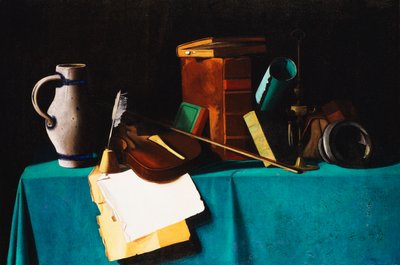 バイオリンを備えた卓上、 作： John Frederick Peto