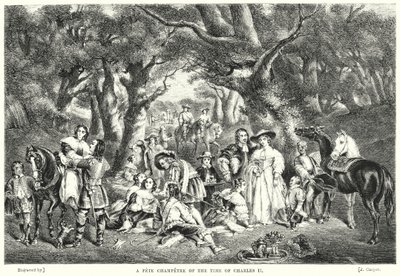 チャールズ2世時代の「シャンペトルの祭り」（彫刻作品 作： John Frederick Tayler
