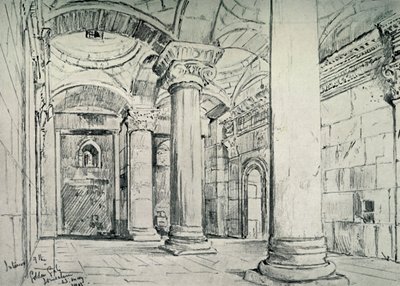 エルサレム-黄金または美しい門の内部、1902年。 作： John Fulleylove
