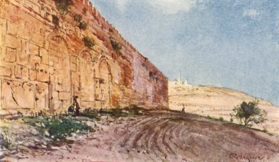 エルサレム、神殿エリアの三重の門（カラーリトグラフ 作： John Fulleylove